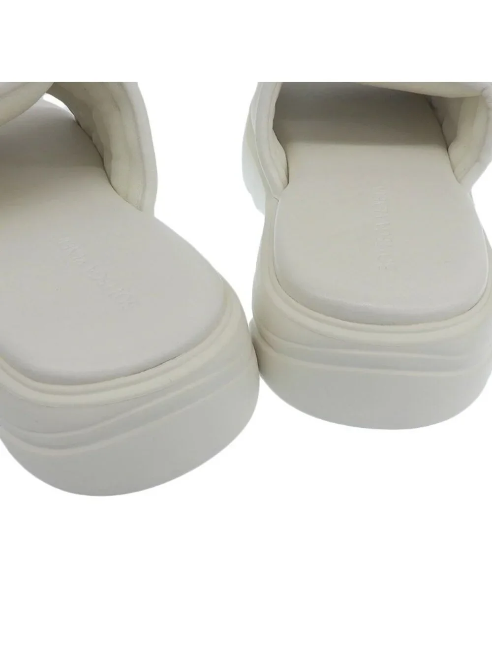 Bottega Veneta Flash Sandals Double Buckle Slide 43 Ivory Almost